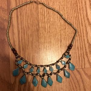 LF emerald stone necklace